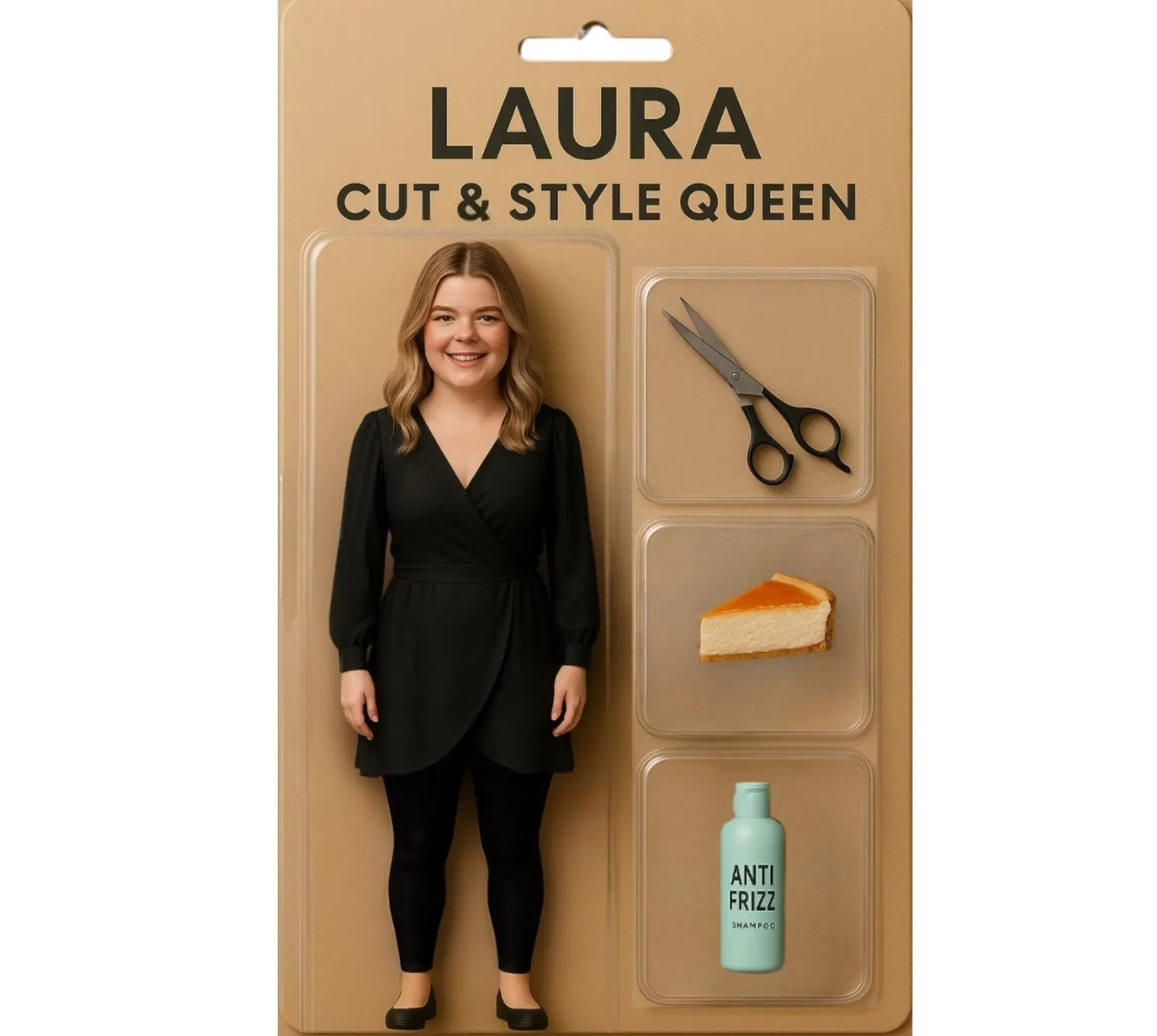 Mitarbeiterin Laura als doll Figur