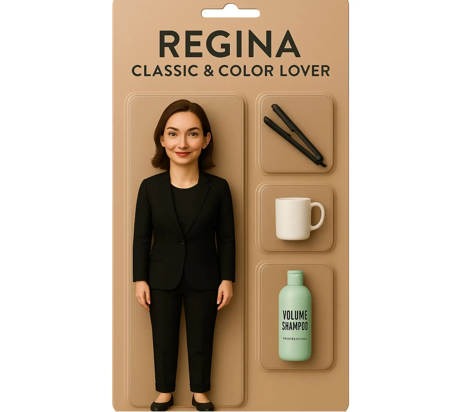 Mitarbeiterin Jessica als doll Figur